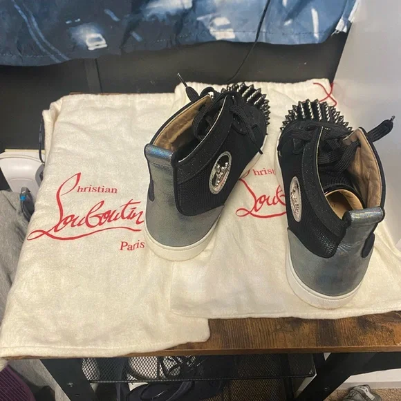 Christian Louboutin Iridescent Black Men's Sneakers - Picture 4 of 5